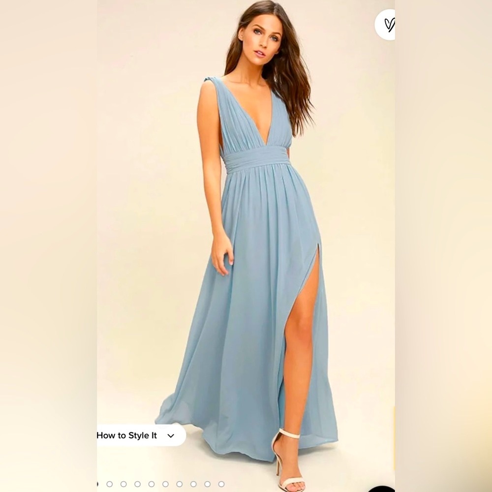 lulus 🤍 Heavenly Hues Light Blue Maxi Dress